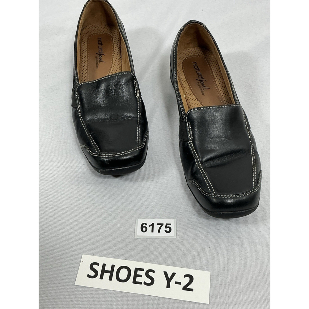 womans natural soul by naturalizer Slipon Loafers 8M Black Square Toe